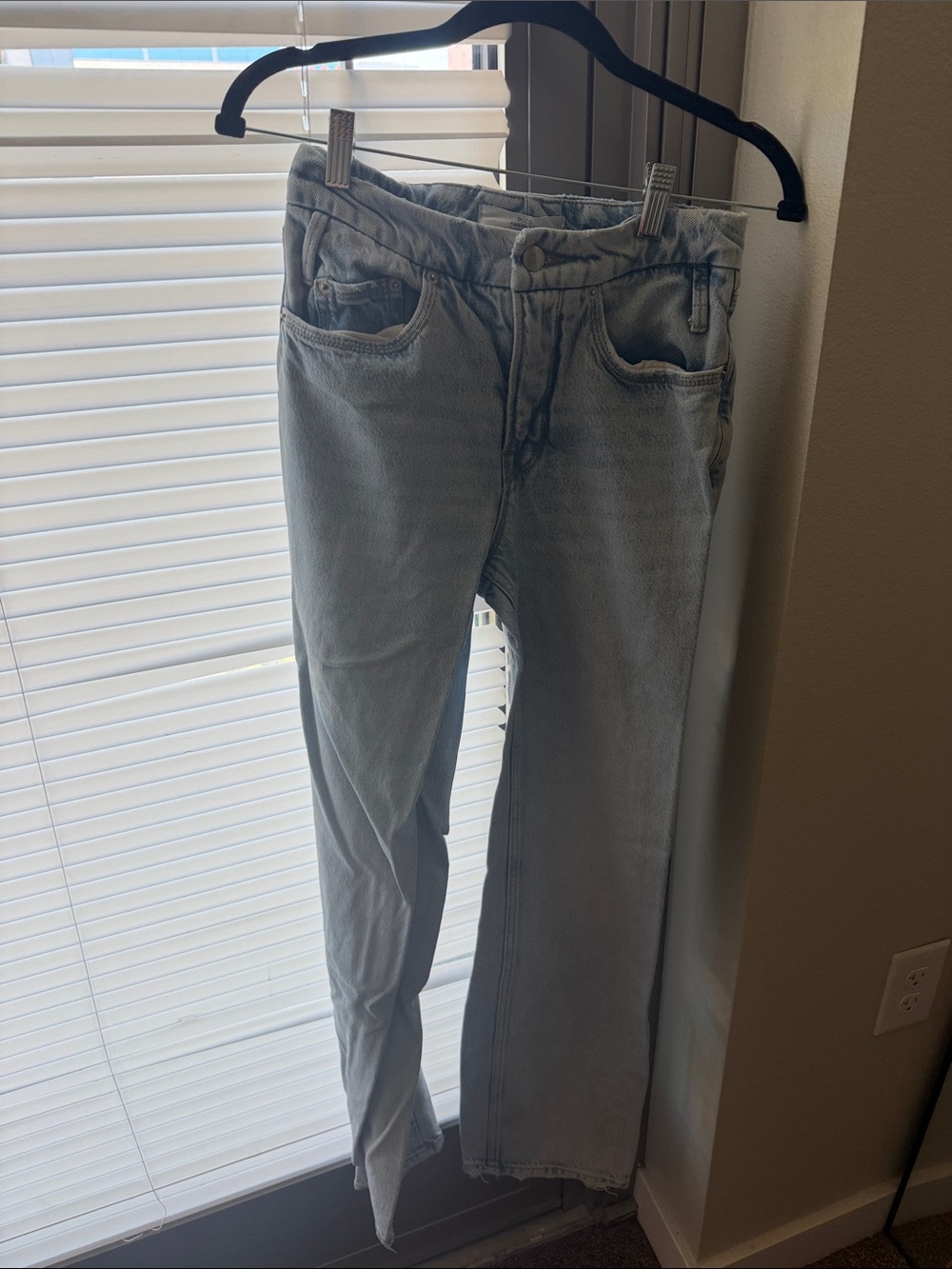 Good American X ZARA  Light Blue Flared Jeans